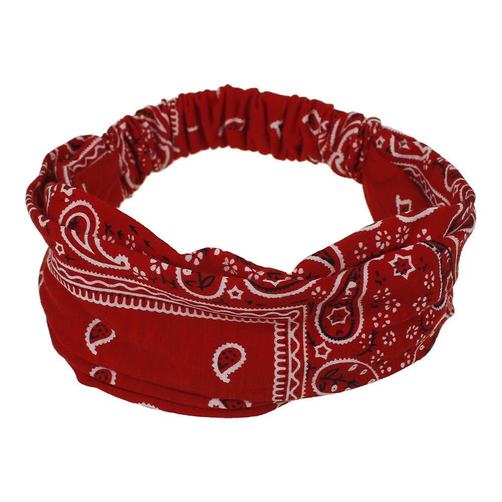 Men's Knit Polyester Headband Elastic Sports Hair Band for Workout and Running