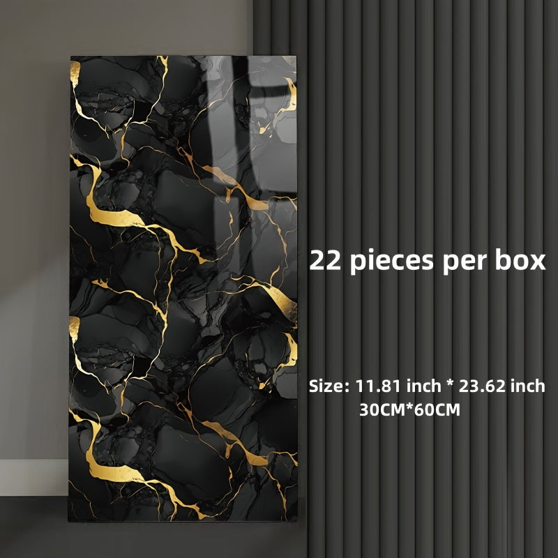 3D Imitation Marble Ceramic Wall Stickers Self-Adhesive for Home Decoration 10/22pcs