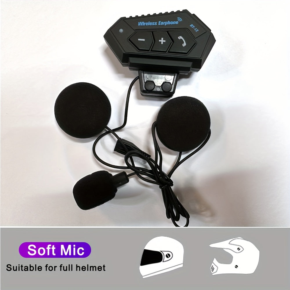 Motorcycle Helmet Headset Wireless BT Handsfree Stereo Music Speaker
