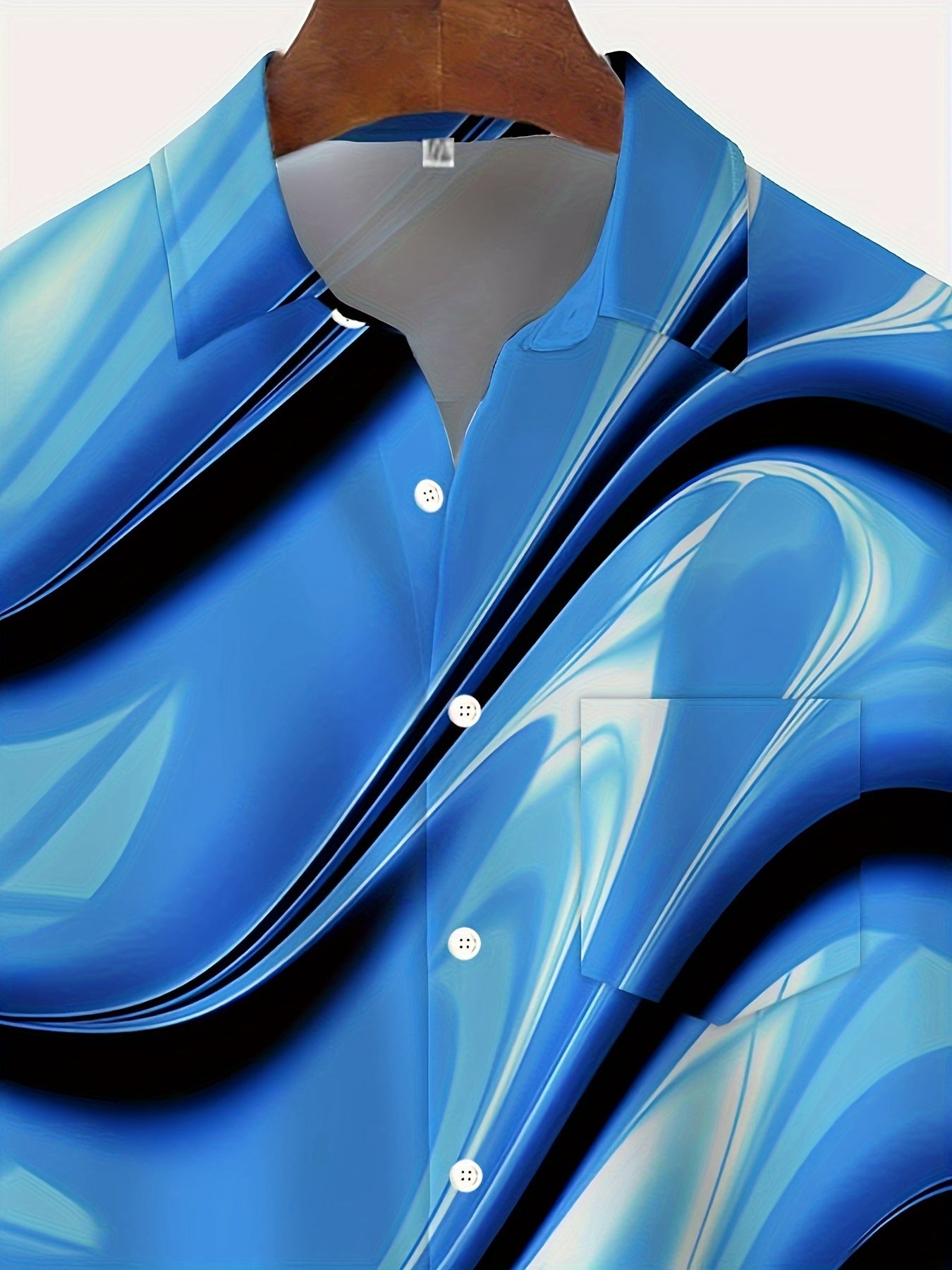 Katta o'lchamdagi erkaklar uchun Gava 3D bosma qisqa yengli ko'ylak - Ta'til uslubi, zamonaviy yozgi kiyim