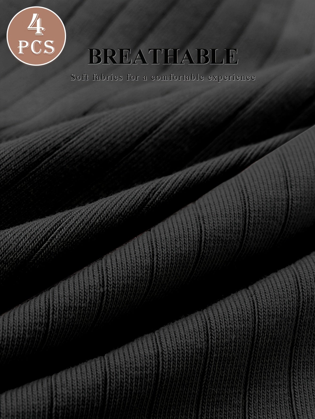 Plus Size Women's Colorblock Ribbed High Waisted Briefs 4 Pack