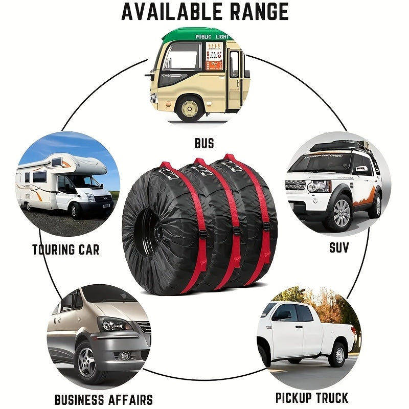 Cubierta de neumático de poliéster premium a prueba de polvo y nieve para almacenamiento de neumático de repuesto