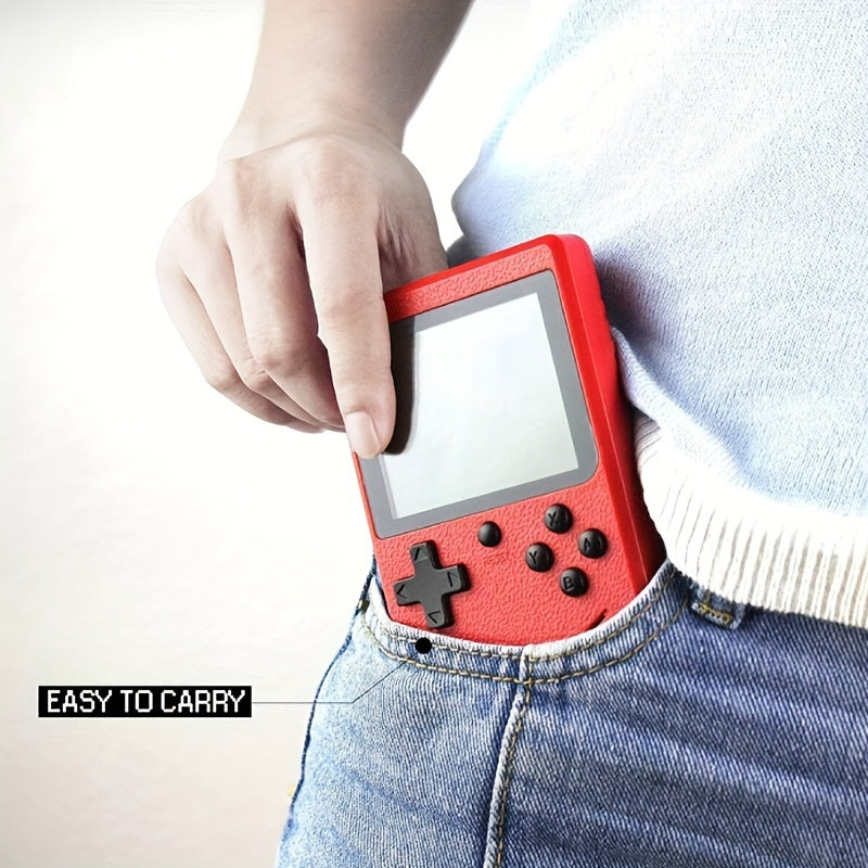 400 ta klassik o'yin bilan portativ retro arcade o'yin konsoli, 7.62 sm rangli ekran, qayta zaryadlanadigan, uzoq muddatli batareya, 2 o'yinchi qo'llab-quvvatlash, partiyalar va sayohatlar uchun ideal.