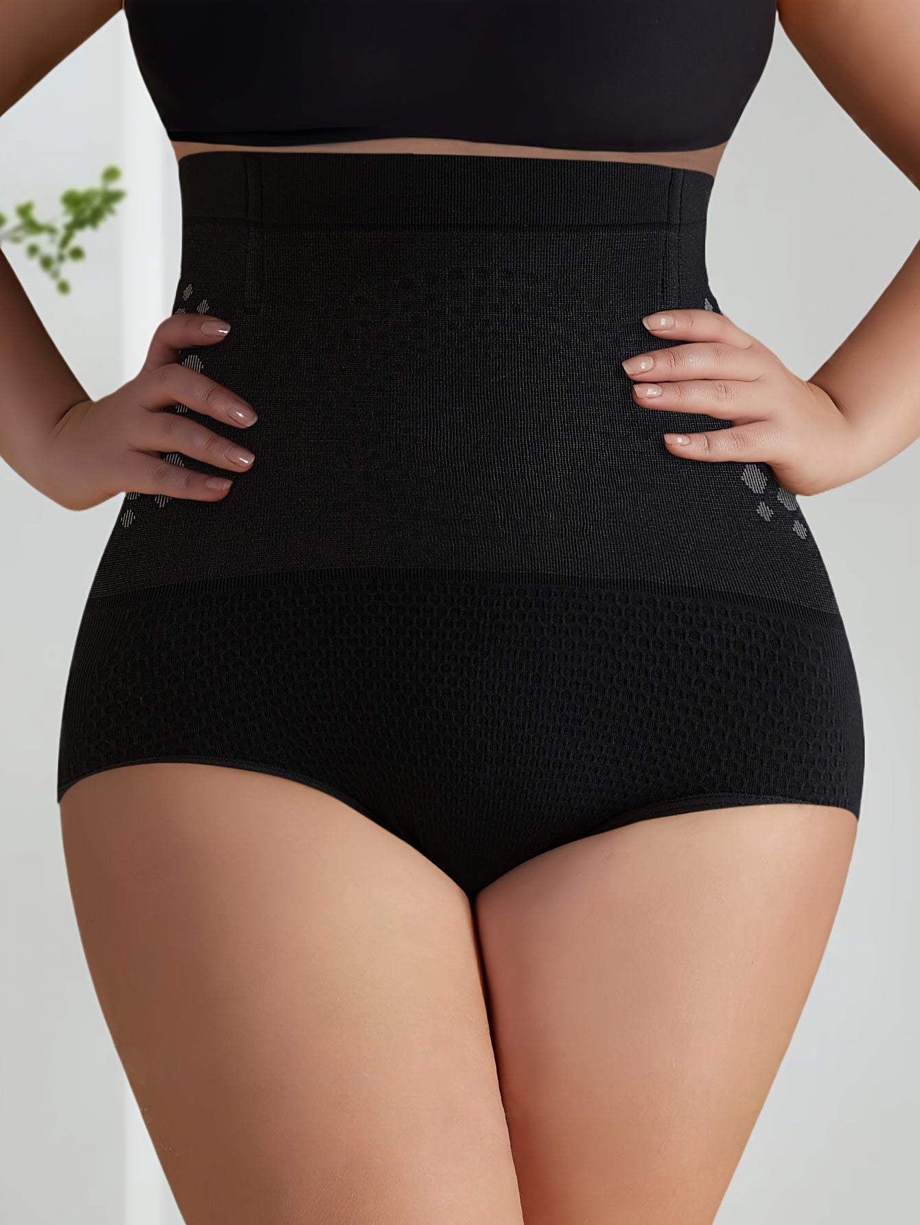 Bragas moldeadoras de talla grande en rojo para mujer, de cintura alta, control de abdomen, transpirable, de nylon y spandex