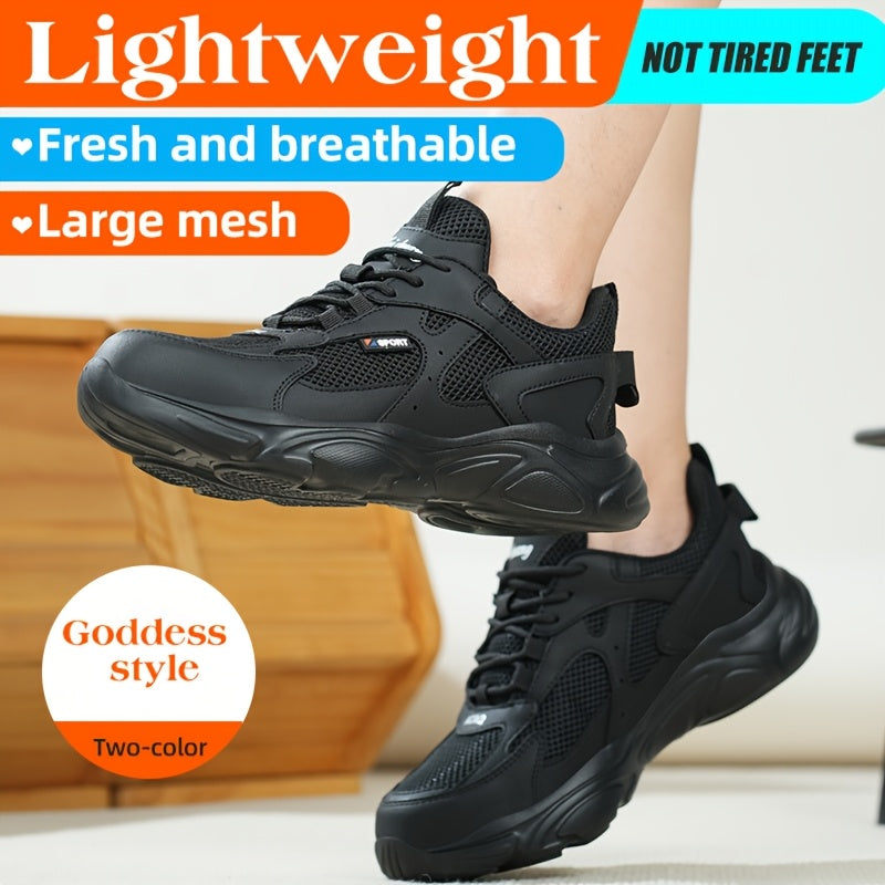 Women's Breathable Steel-Toe Safety Shoes Puncture-Resistant Work Shoes