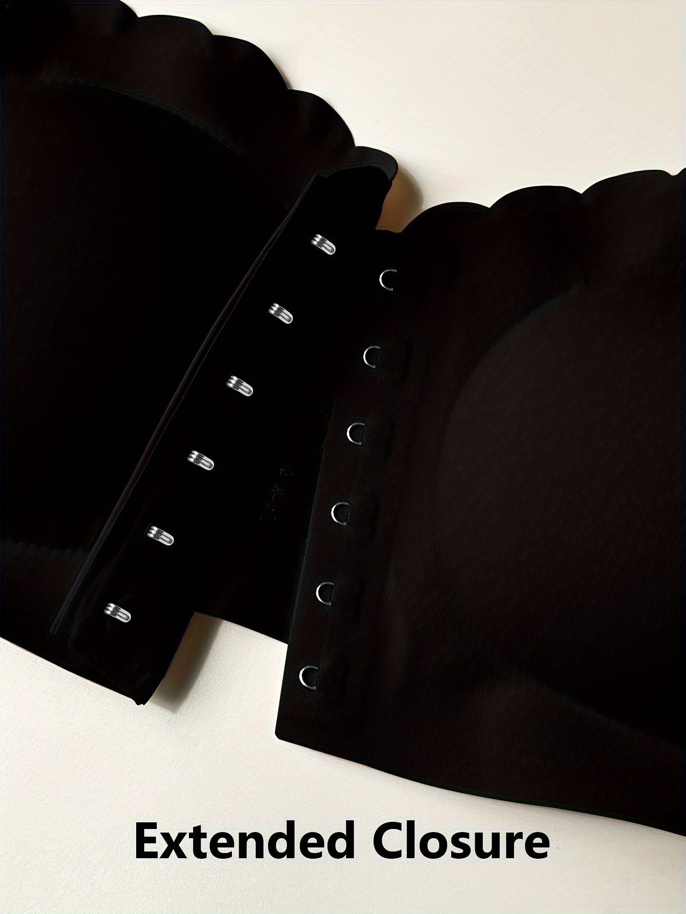 Women's Solid Color Wave-Edge Strapless Front Closure Bra