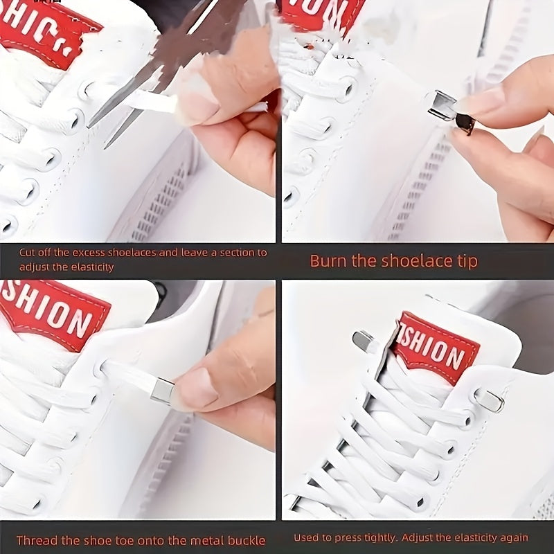 12 Pcs Stainless Steel No-Tie Shoe Clips Diamond-Studded Buckles for Sneakers