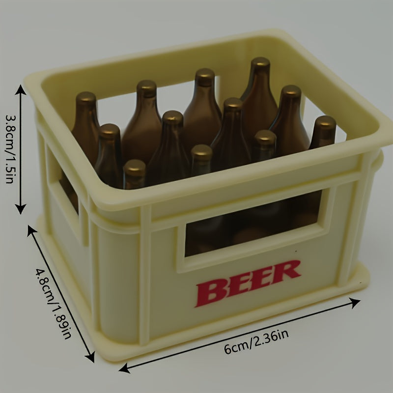 Retro 3D Beer Basket Bottle Opener Magnet for Soda and Beer Cans