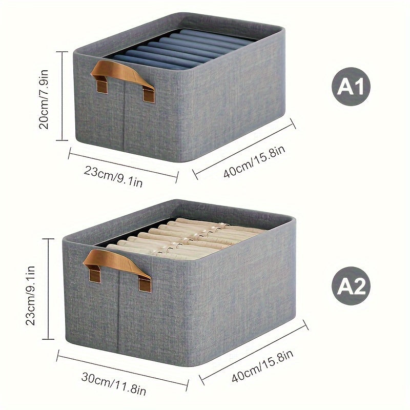 Collapsible Fabric Storage Bins with Metal Frames for Clothes and Toys