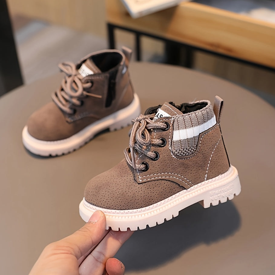 Boys Non-Slip Zipper Boots for Spring and Winter Casual Comfortable Stylish