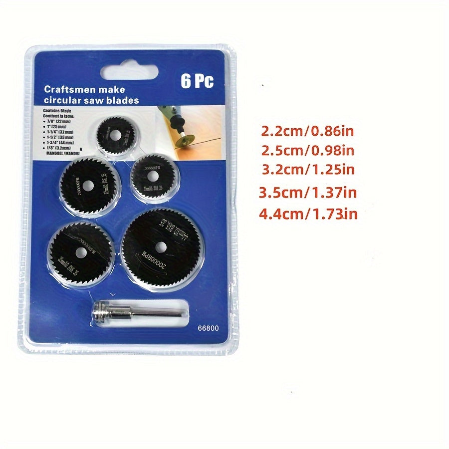 6pcs High-Speed Steel Mini Saw Blade Set for Wood Plastic Metal Durable