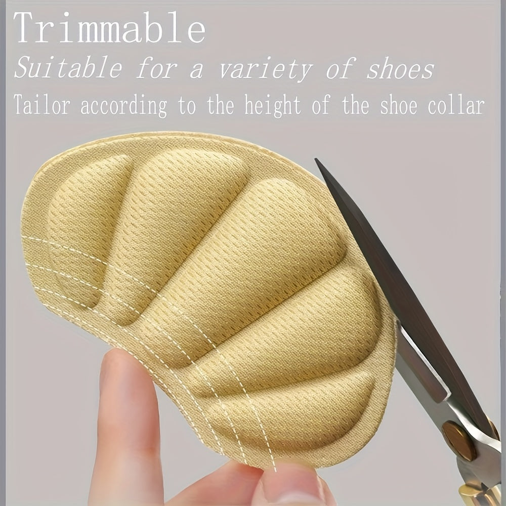 Memory Foam Heel Cushion Pads 4 Pcs Shoe Fitting Inserts Anti-Slip Blister