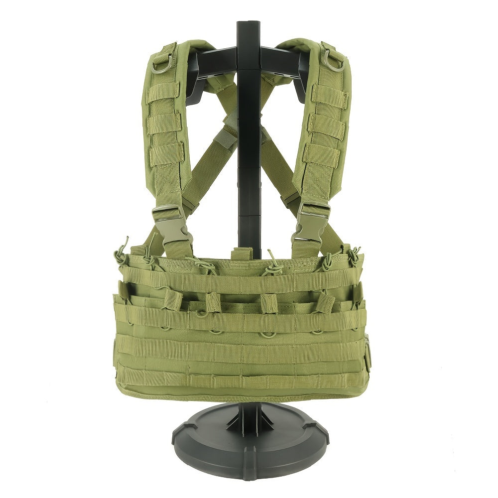 Durable Nylon Chest Rig with MOLLE Pouch for Hunting and Airsoft