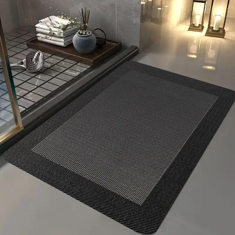 Non-Slip Polyester Doormat Waterproof 1.1cm Thick for Kitchen Entryway