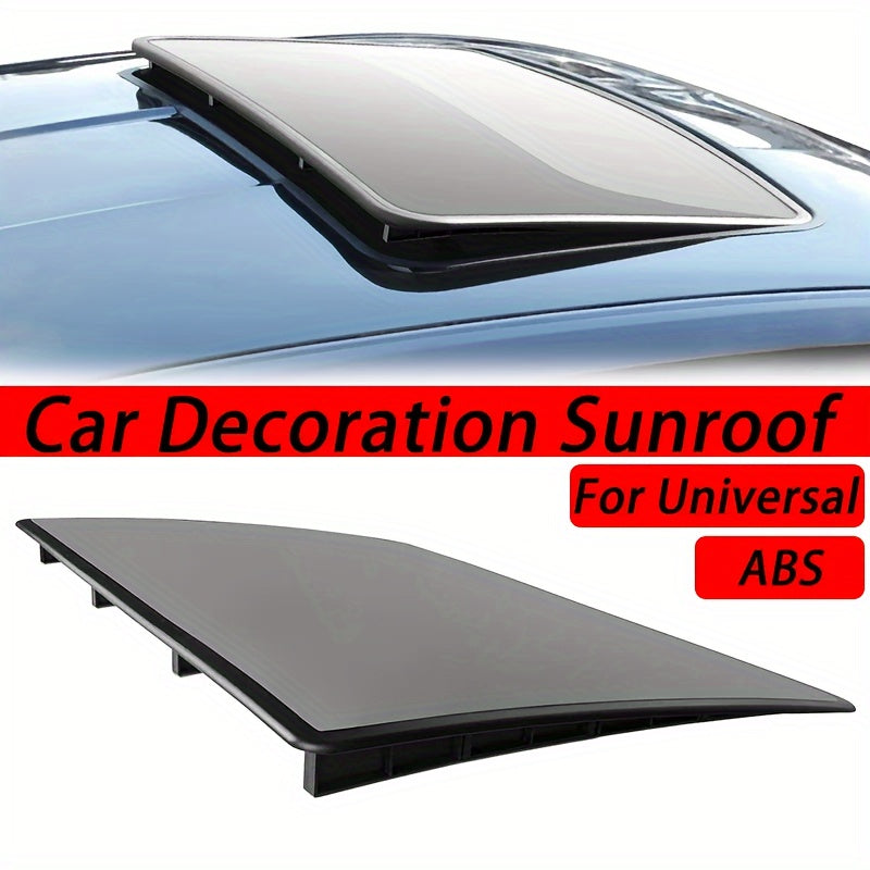 Universal Car Faux Sunroof Black ABS Plastic Front Decoration