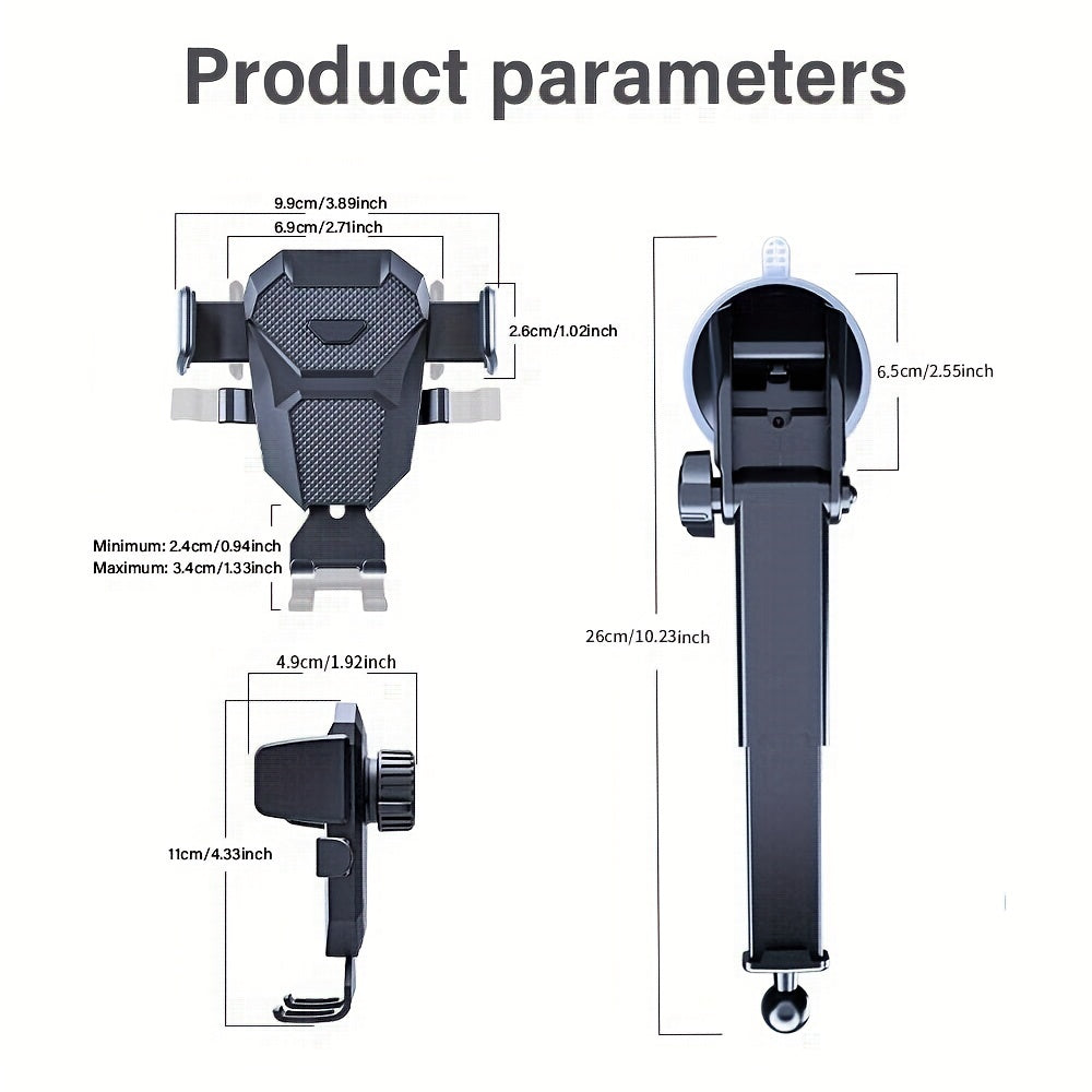 360 Degree Adjustable Car Phone Holder Mount for Dashboard Waterproof Compatible with iPhone Samsung Xiaomi
