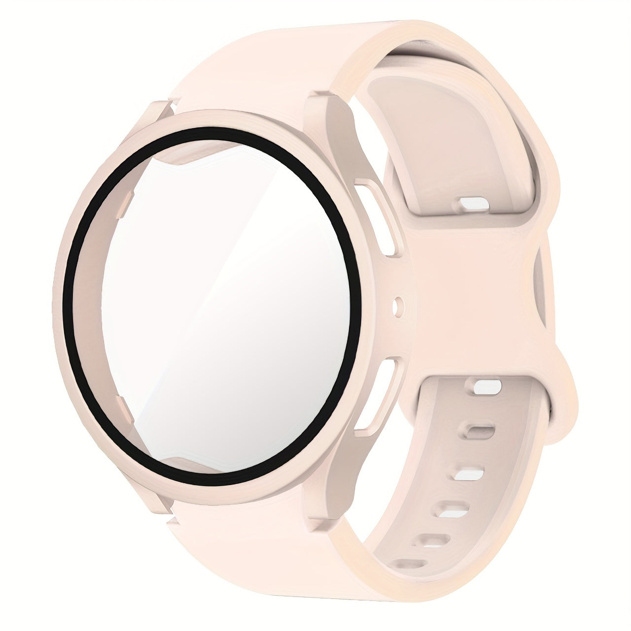 Waterproof Silicone Watch Band and Case Protector for Samsung Galaxy Watch 7/6/5/4 40mm 44mm Butterfly Design