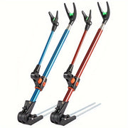Adjustable Stainless Steel Fishing Rod Holder with Ground Spike Red or Blue