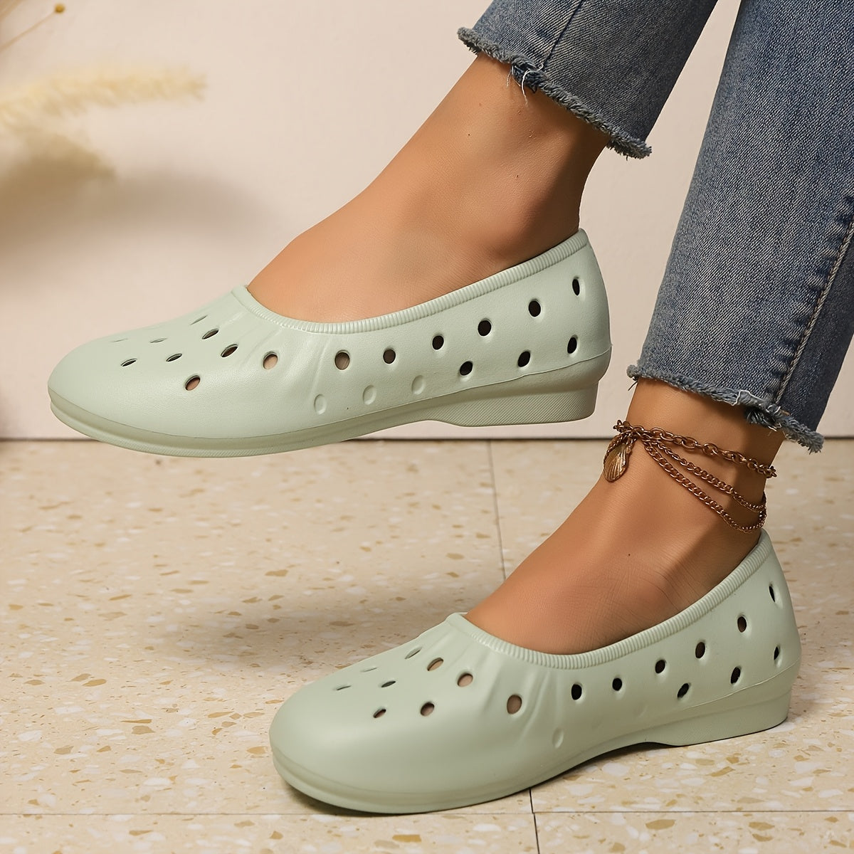 Zapatos casuales ligeros y transpirables para mujer en EVA, slip-on para caminar al aire libre