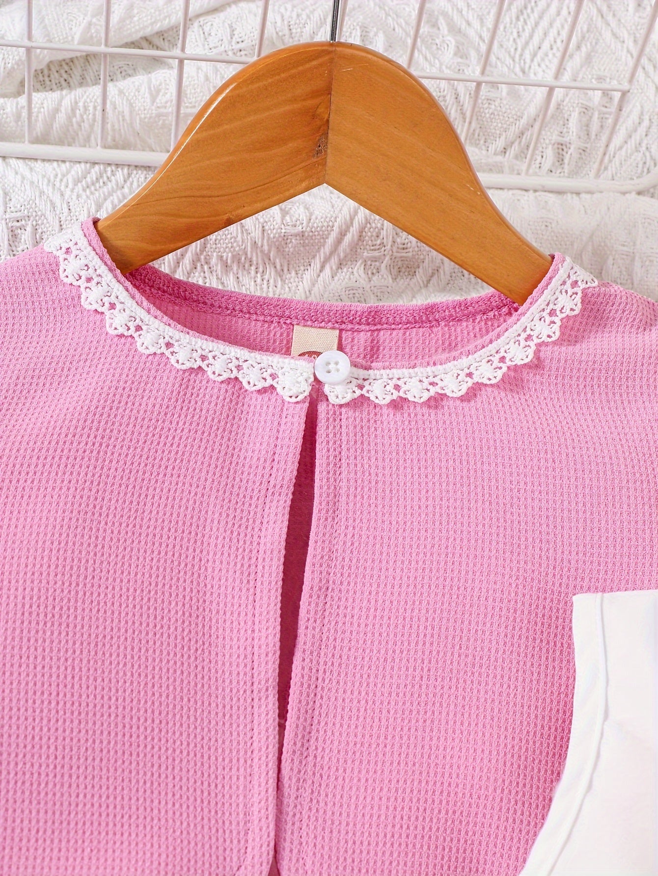 Girls Spring Floral 2-Piece Dress Set with Cardigan Polyester for Outdoor Wear