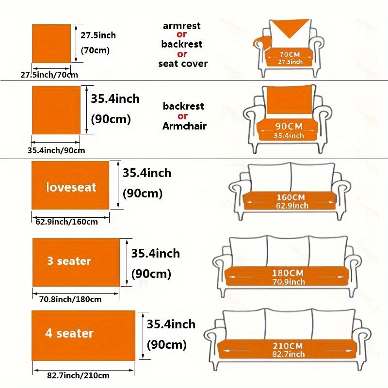 1 шт. Непромокаемый чехол для дивана Защита мебели, для спальни, офиса, гостиной, домашнего декора. Чехол для подлокотника и спинки подушки продаются отдельно.