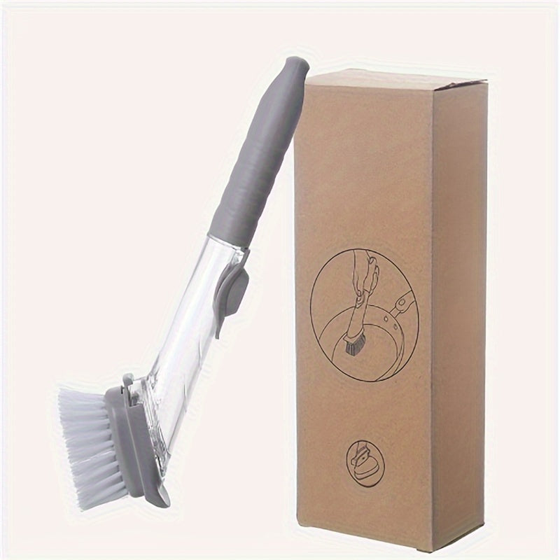 Uzun tutqichli oshxona cho'tkasi, ichki sabun tarqatuvchi bilan - ko'p funksiyali va batareyasiz, idishlar va qozonlarni tozalash uchun mukammal