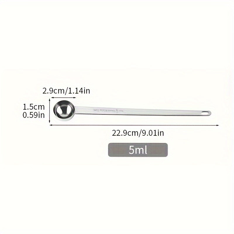 304 Stainless Steel Coffee Spoons Long Handle for Ground Coffee and Milk