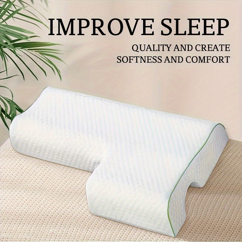 Memory Foam Pillow with Arch Support for Back and Side Sleepers Hypoallergenic White