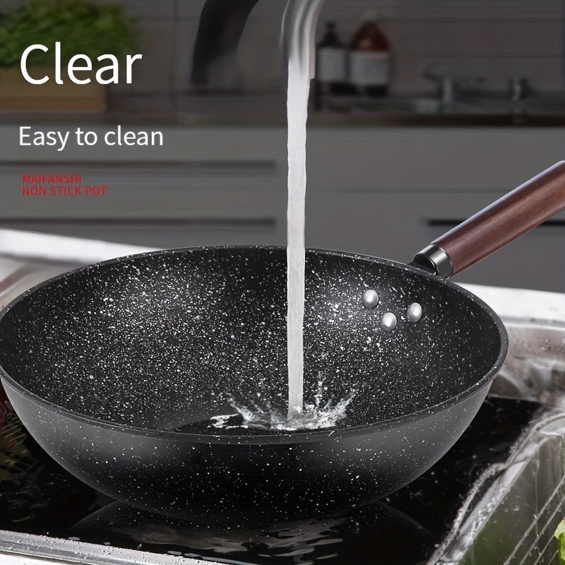 Non-Stick Cookware Set with Woks Stir-Fry Pans Griddle and Skillet for Gas and Induction