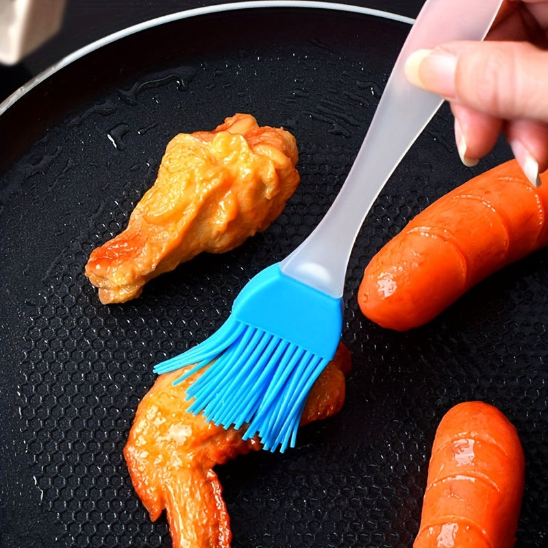 6-Pack Silicone Basting Brushes Food-Grade Heat-Resistant Multi-Color 17cm Kitchen Utensils