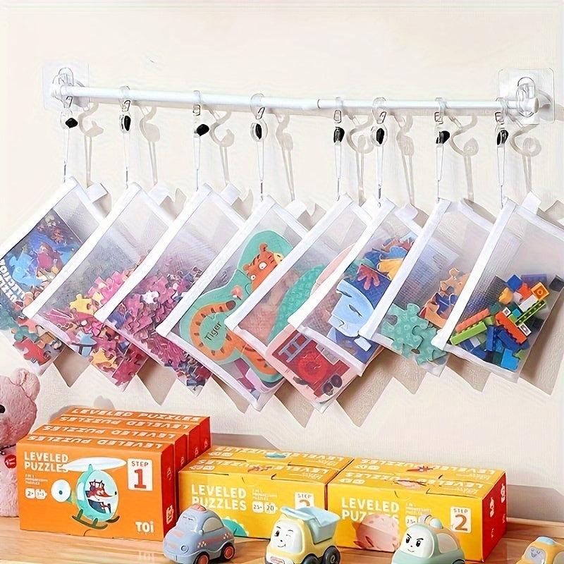 Set of 10 Multi-Purpose Storage Bags for Toys Documents and Stationery