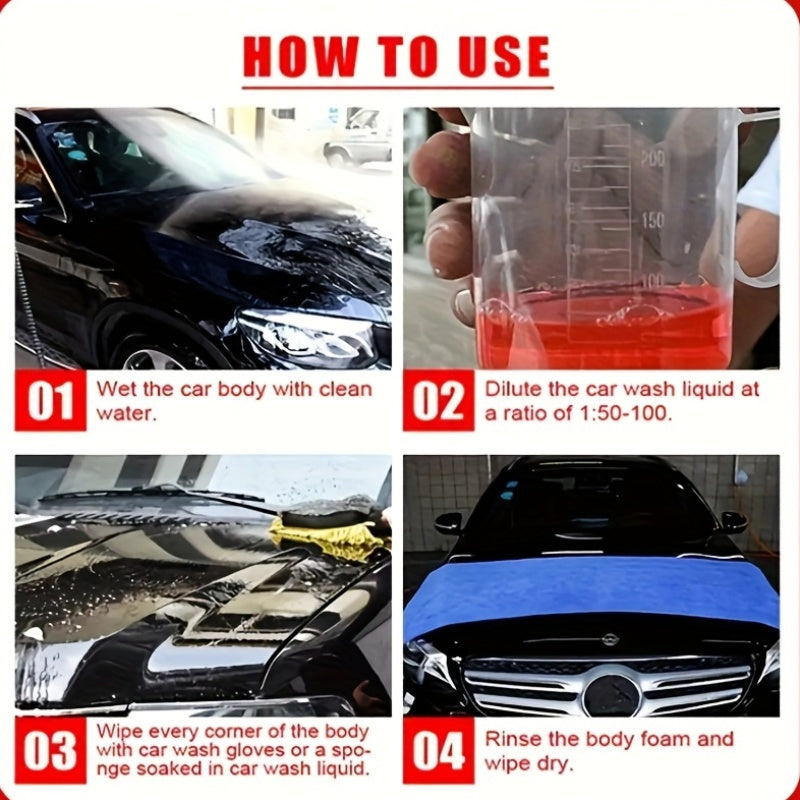 Car Wash Foam PH Wash and Wax Shampoo Ceramic Coating Deep Clean All-in-One