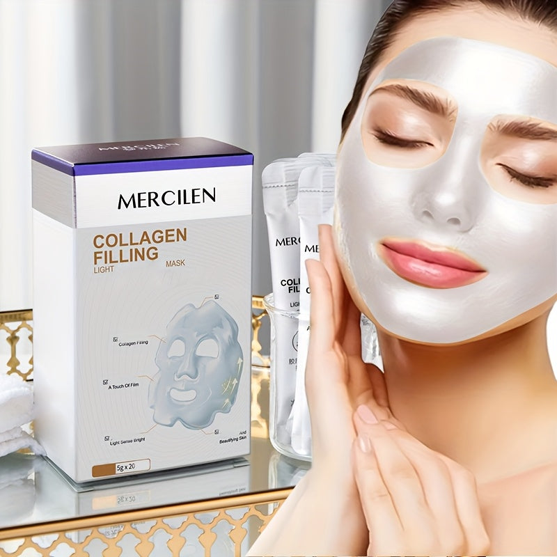 Moisturizing Collagen Mask for All Skin Types 20 Pack Light Beige