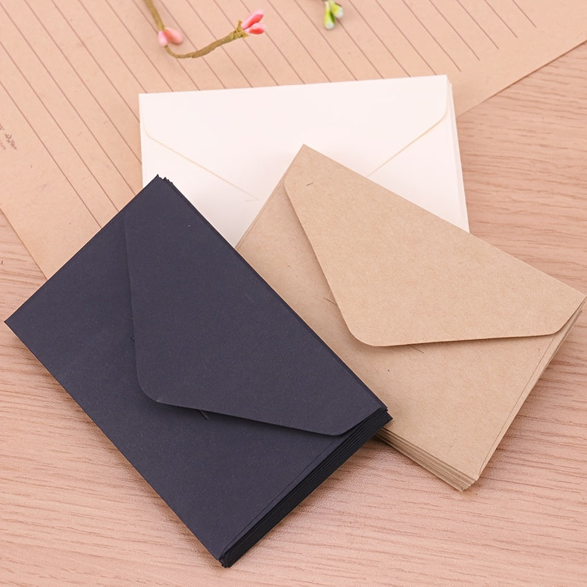 20pcs White Black Kraft Paper Window Wedding Envelopes Gummed Gift Invitation