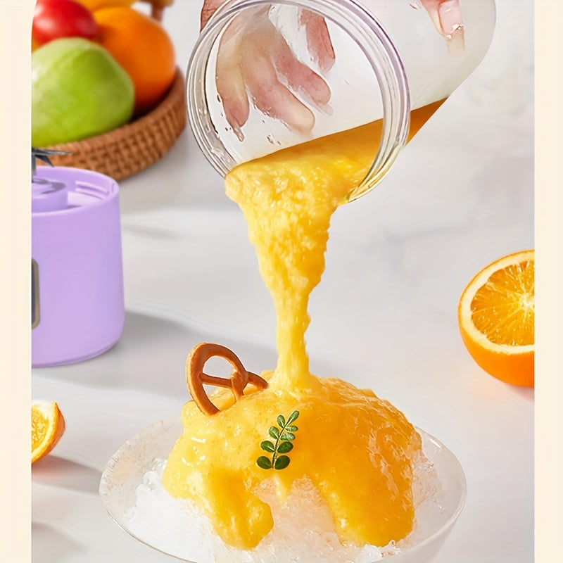 450 мл портативный электрический соковыжималка, перезаряжаемый через USB, с 6 лезвиями, пищевой пластик PP