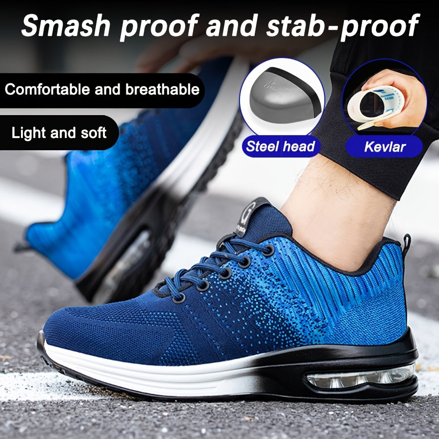 Men's Steel Toe Safety Shoes Casual Puncture Resistant Breathable Mesh