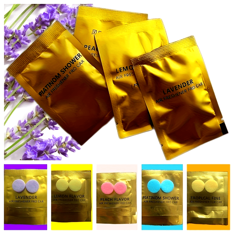 Car Air Vent Freshener Refill 5 Pack Solid Perfume Air Freshener Replacement