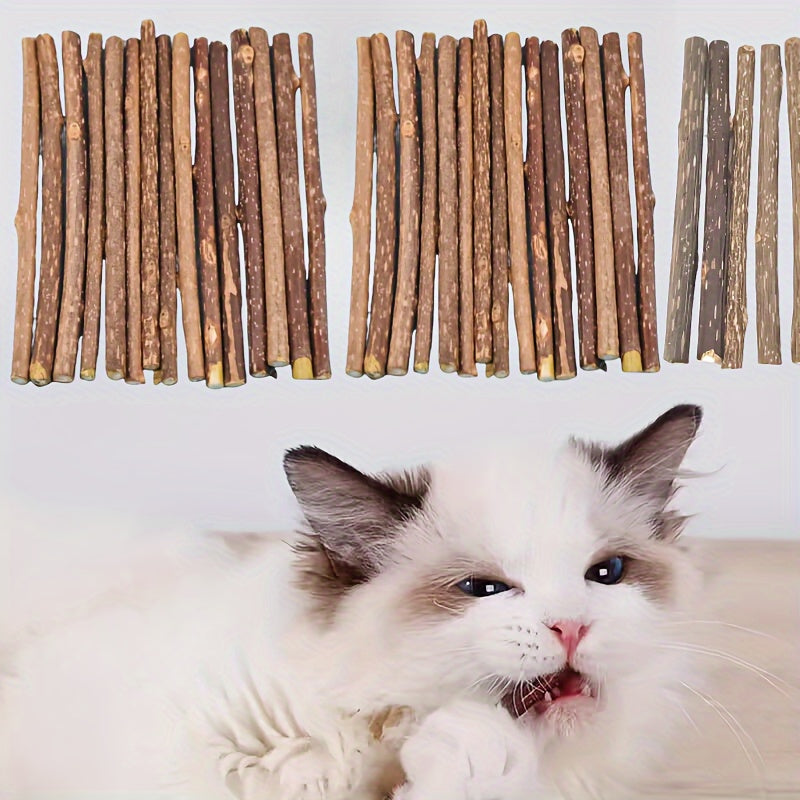 Palitos de masticar dentales para gatos en interior, 12.5cm, paquete de 5 o 15 para la salud dental