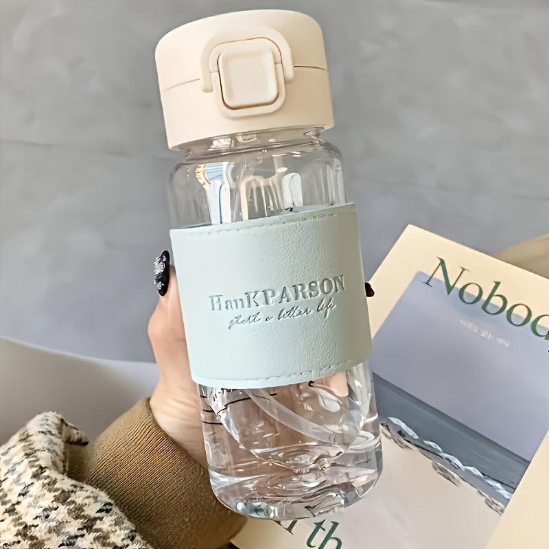 500ml Plastic Water Bottle with Straw Leakproof Flip Top BPA-Free for Sports Fitness Travel Pack of 1