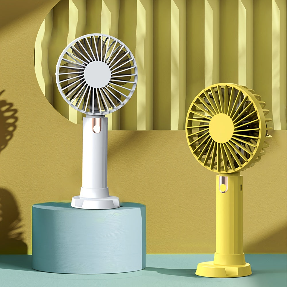 Mini Handheld Fan Portable USB Rechargeable for Travel Camping Office