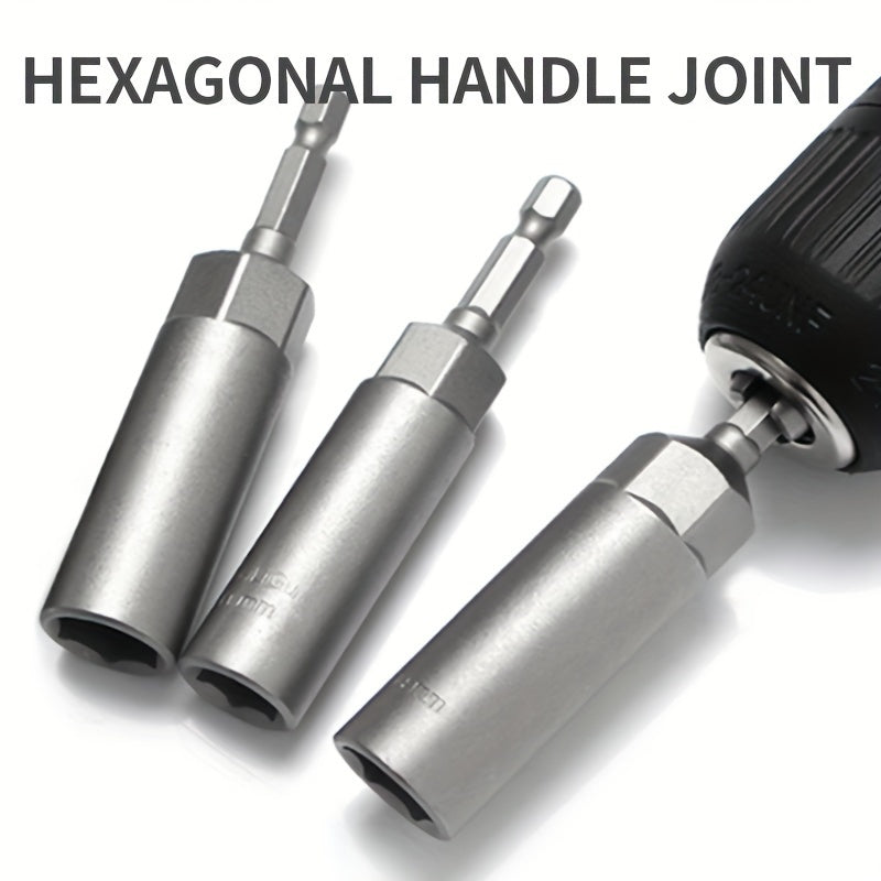 Juego de llaves de vaso profundo de 30mm, acero de vanadio cromado, llave hexagonal extendida, no magnética