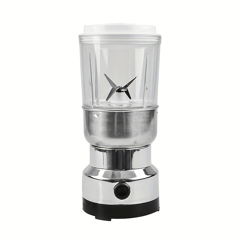 Round 4-Leaf Stainless Steel Electric Coffee Bean Grinder, 300W, 2000rpm, 10-second Fast Grinding, Dual-Use Dry and Wet, One-Button Control, European Standard Plug, 220-240V Power Supply