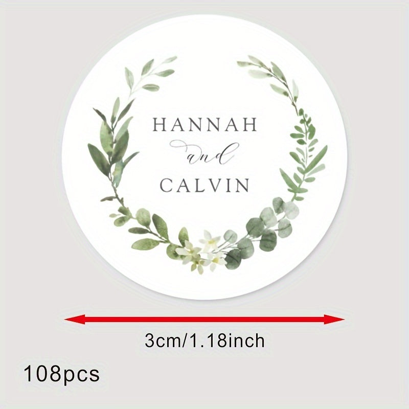 Personalized Bridal Shower Labels Custom Thank You Stickers Name and Date Recyclable Matte Finish