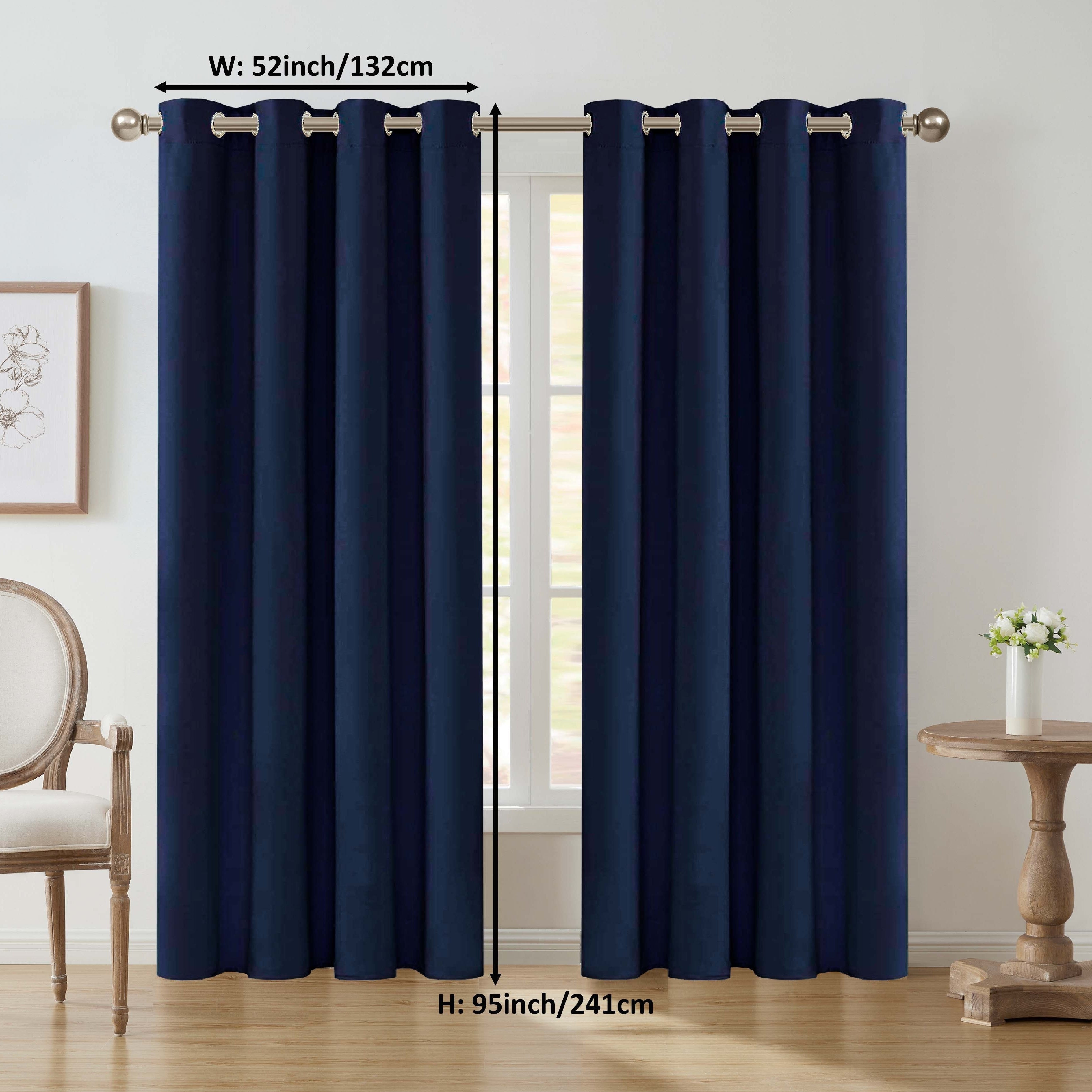 Blackout Curtain with Iron Rings Indoor Use 180g Dark Fabric