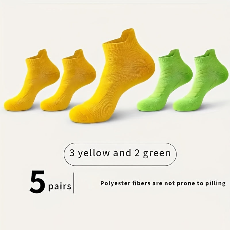 Мужские спортивные носки 5 пар дышащие противоскользящие толстые полотенцовые с амортизатором