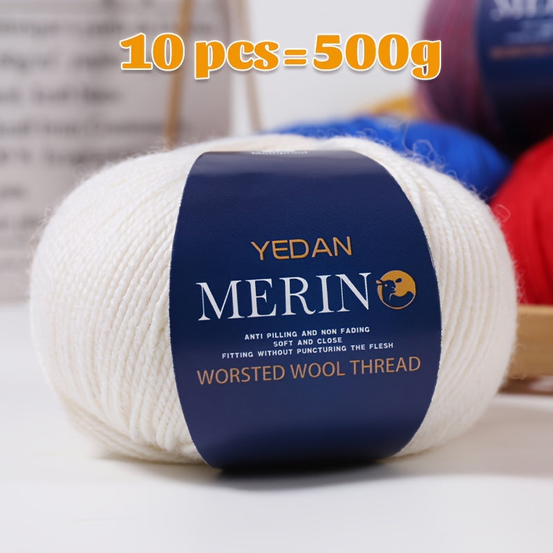 10pcs Wool Yarn 500g Gradient Multicolor Anti-Pilling Soft for Knitting Fashion Accessories