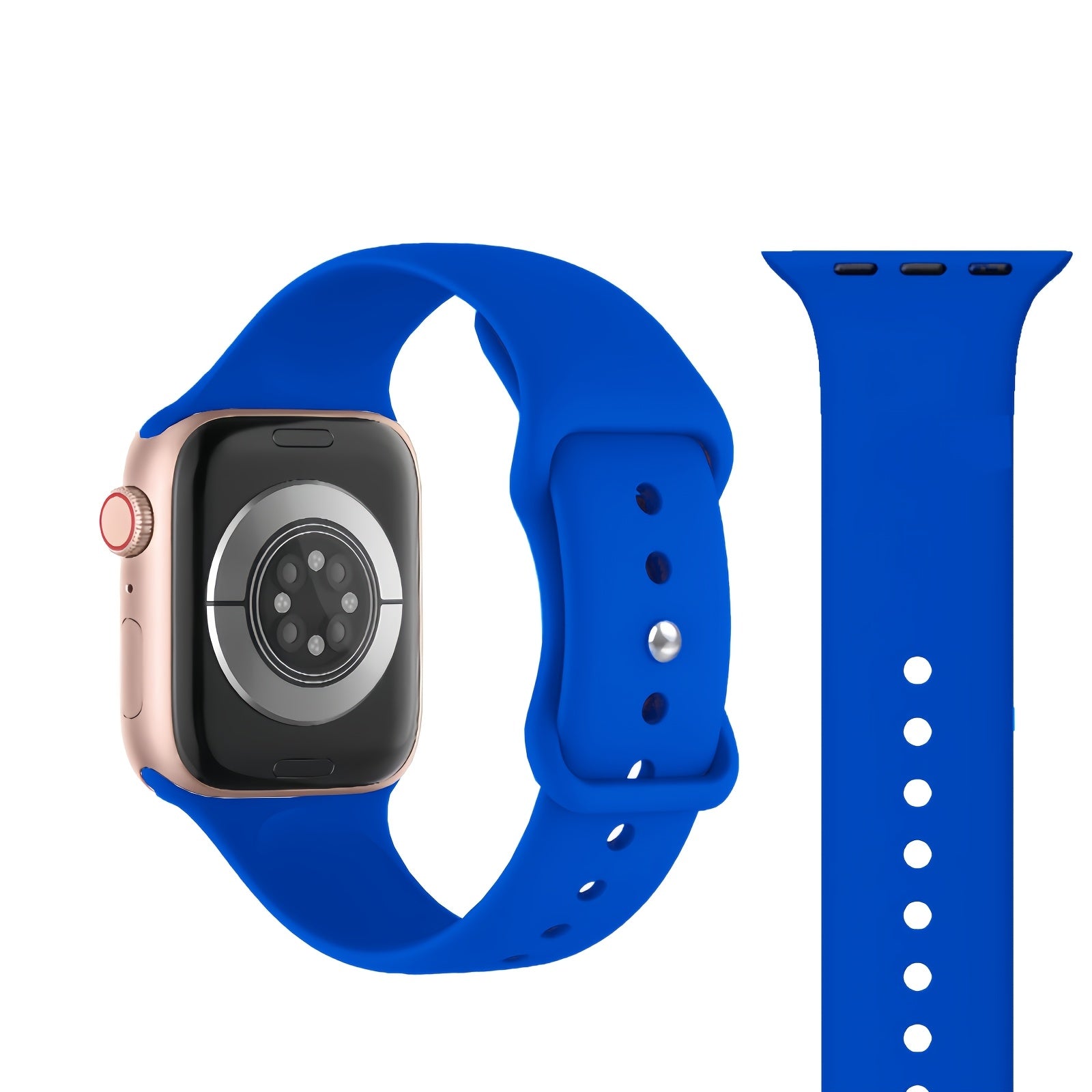 Water-Resistant Silicone Sport Watch Band for Apple Watch Series 1-10 SE Ultra 38-49mm