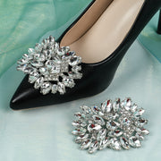 Women’s Summer Footwear Accessories Set With Metal Buckles and Floral Decorations