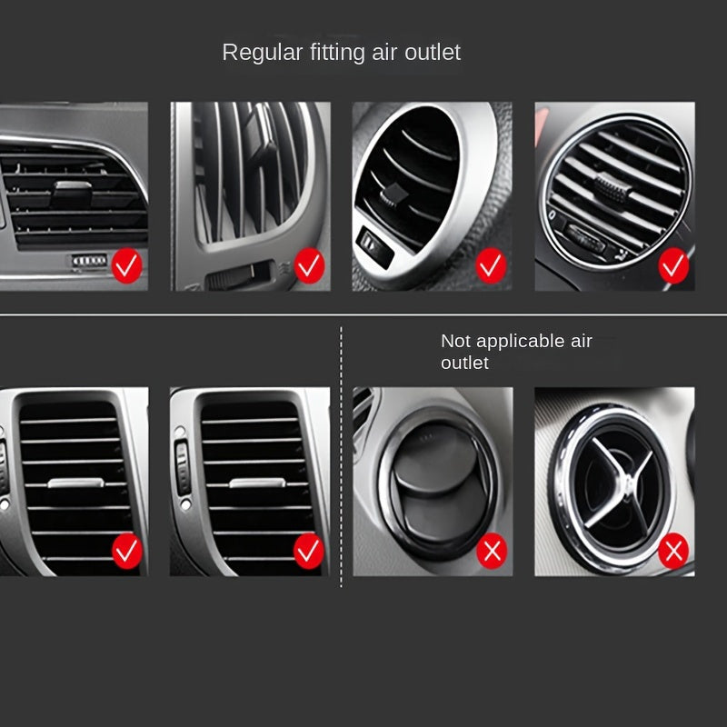 Universal Magnetic Car Phone Holder Foldable Golden PC Rotatable Stand