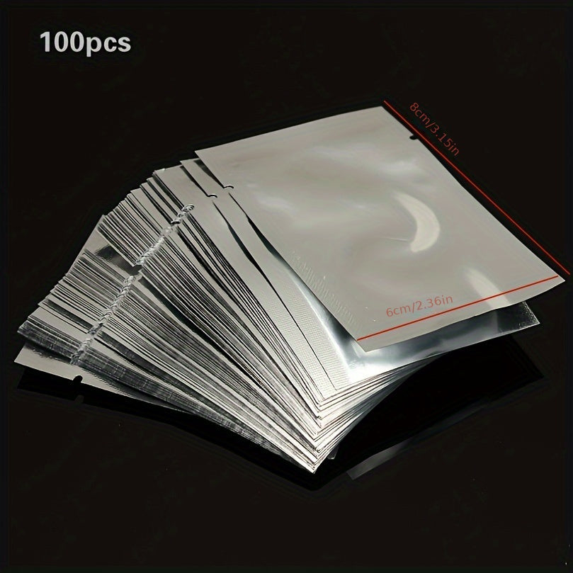 Pack of 100 Small Aluminum Vacuum Sealer Bags 6x8cm 7x10cm 8x12cm Food Storage